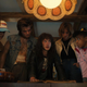 Natalia Dyer, Gaten Matarazzo, Joe Keery, Joseph Quinn, Maya Hawke, Priah Ferguson, Sadie Sink, and Caleb McLaughlin in Stranger Things season four